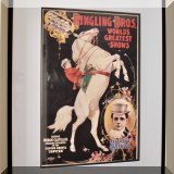 A10. Framed circus print. 